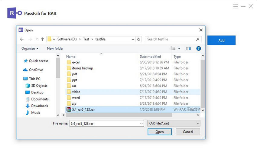 import rar file