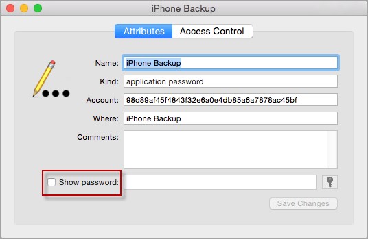 show password box