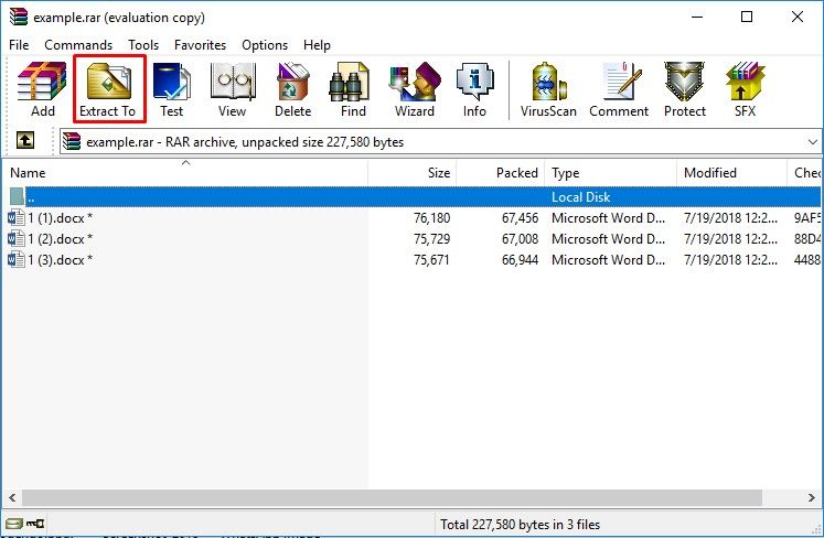 extract file